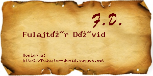 Fulajtár Dávid névjegykártya