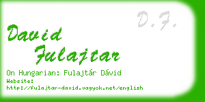 david fulajtar business card