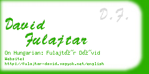 david fulajtar business card